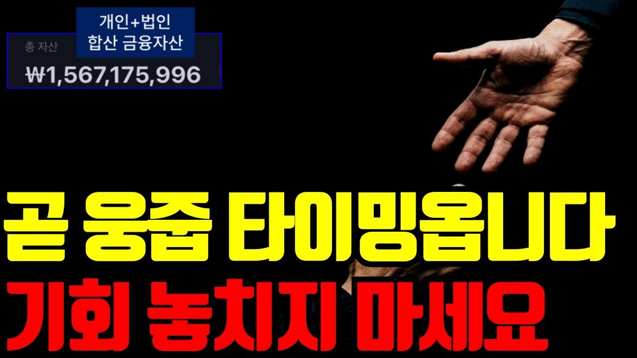 ⚠️ 빠르면 다음주 웅줍타이밍 옵니다. 오늘 영상 꼭 보세요