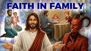 Faith Unshaken: Jesus Watches Satan Fail 🔥🙏 #jesus #jesusbys #parables