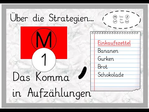 Kommasetzung Teil 1 - Kommas in Aufzählungen