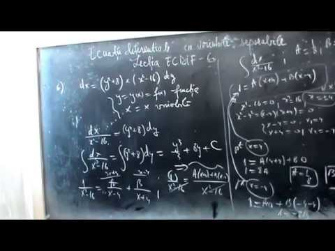 Lectia ECDIF  6  - Ecuatii diferentiale cu variabile separabile