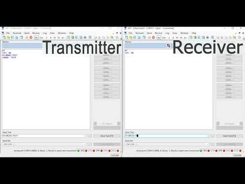 LoRa Transmitter and Receiver Communication testing using AT Commands