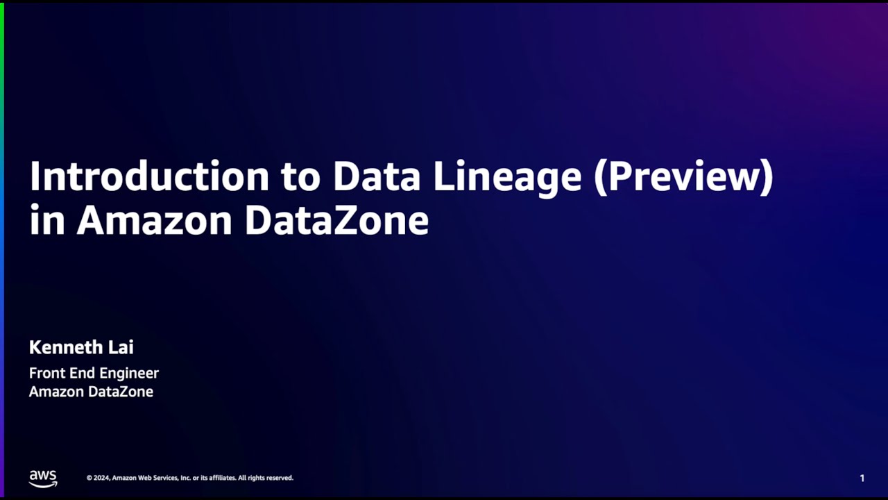 Introduction to Data Lineage (Preview) in Amazon DataZone | Amazon Web Services