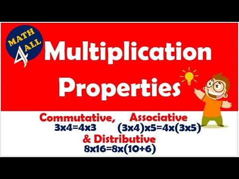 Commutative, Associative and Distributive Properties of Multiplication - Math 4 all