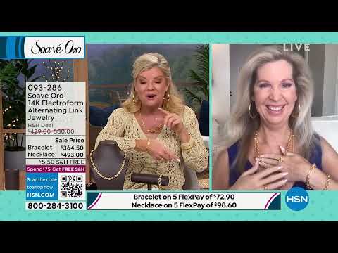 Soave Oro 14K Gold Electroform Alternating Link Necklace