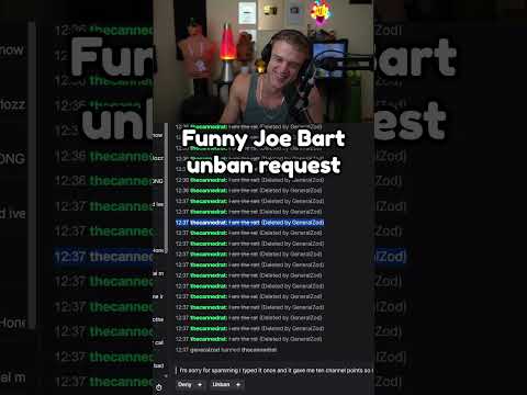 Joe Bartolozzi gets a funny unban request