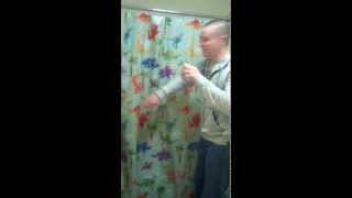 Dallas singing in the shower