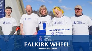 True Blue Heroes take on the challenge of abseiling the the Falkirk Wheel!