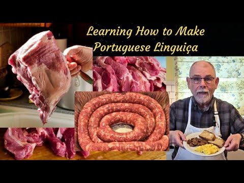 Learning How to Make Portuguese Linguica #recipe #linguiça #linguica