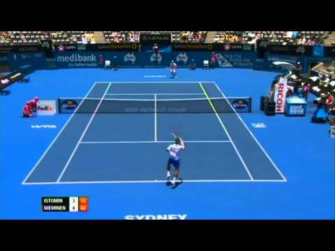 Denis Istomin v Jarkko Nieminen Highlights Men's Singles Semi Final: Sydney International 2012