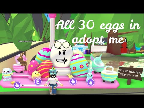 ALL 30 EGGS IN ROBLOX ADOPT ME (Adopt me egg hunt) | Its SugarCoffee Video