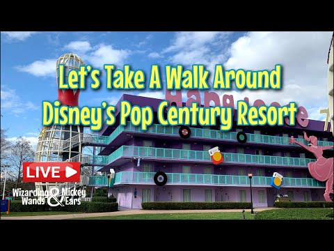 Let’s Take A Walk Around Disney’s Pop Century Resort | Walt Disney World | Value Resort