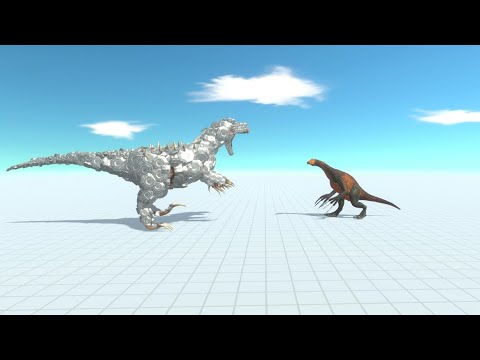 New Indominus Rex White vs Therizinosaurus & Brachiosaurus - Animal Revolt Battle Simulator