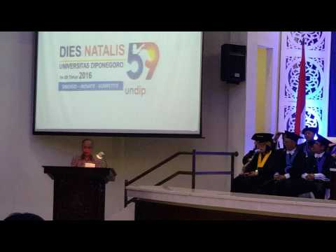 Sambutan Mendikti Ristek Prof Nasir, di prringatan dies natalis ke-49 Undip, 15 Okt 2016. •