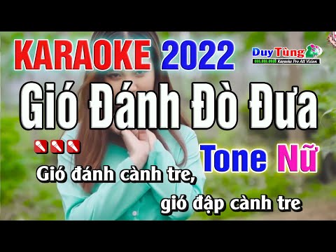 Karaoke || Gió Đánh Đò Đưa - Tone Nữ || Nhạc Sống Duy Tùng
