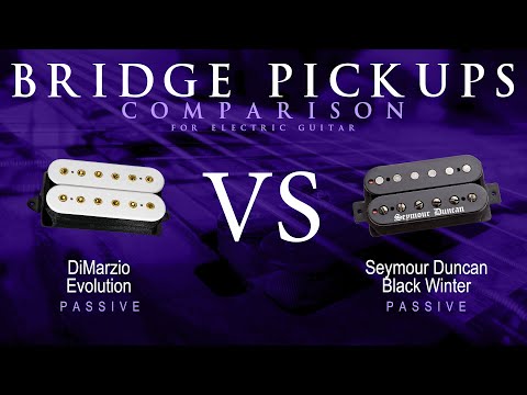 DiMarzio EVOLUTION vs Seymour Duncan BLACK WINTER - Passive Bridge Guitar Pickup Comparison Demo