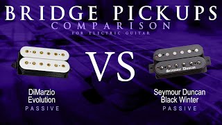 Video thumbnail for DiMarzio EVOLUTION vs Seymour Duncan BLACK WINTER - Passive Bridge Guitar Pickup Comparison Demo by Mike Stamper