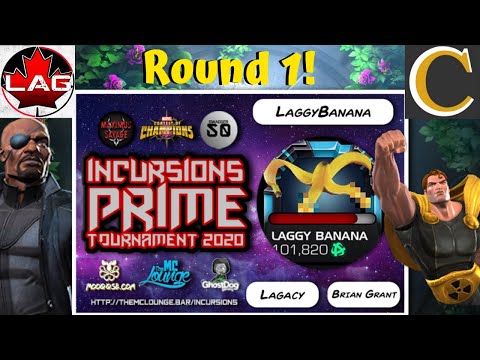 Incursions Prime Tourney! With Brian Grant! Round 1! Live! - Marvel Contest of Champions