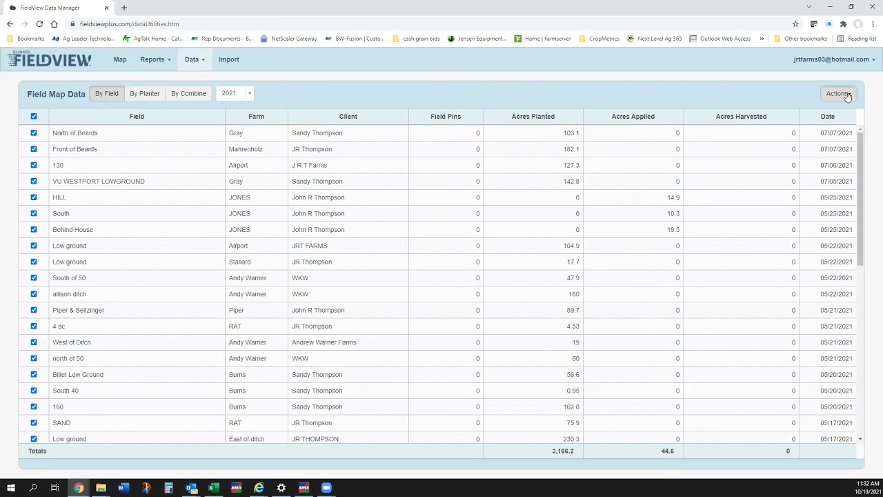 Exporting data from Climate Fieldview