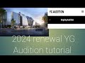 (New format)YG Audition tutorial / how to apply for yg online audition