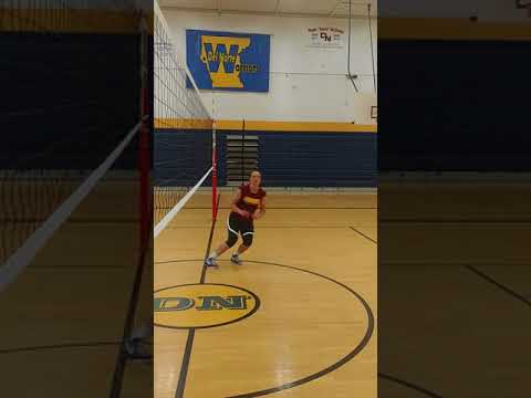 Setting back row transition footwork.