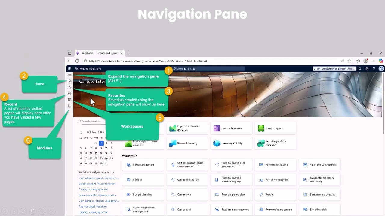 Basic Navigation Microsoft Dynamics 365 Finance and Operations Apps