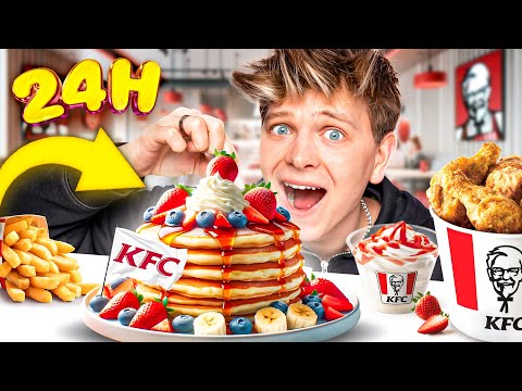 CAŁY DZIEŃ JEM TYLKO JEDZENIE W KFC 😱 *24h challenge* | Dominik Rupiński