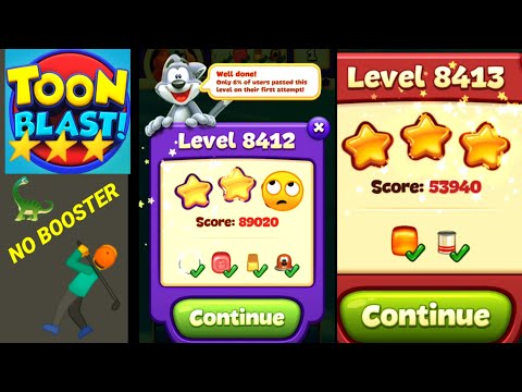 Toon Blast Level 8412 8413 ✨🏃🏃
