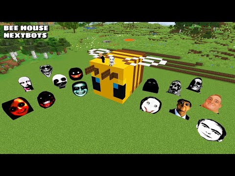 SURVIVAL BEE HOUSE WITH 100 NEXTBOTS in Minecraft - Gameplay - Coffin Meme