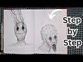 Scary Scribble Art Step By Step Drawing Of Creepy Characters