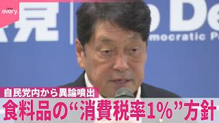 【飲食料品 消費税率】1%に引き下げへ  政府、方針固める  自民党内から異論噴出