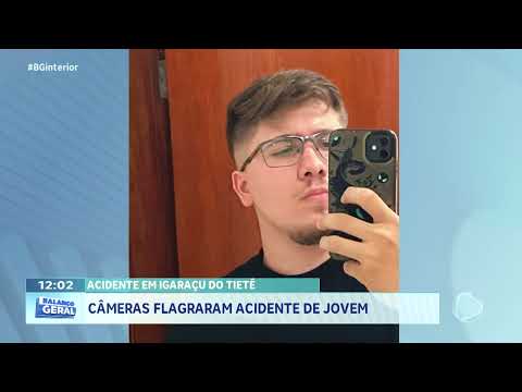 Acidente em Igaraçu do Tietê: câmeras flagraram acidente de jovem