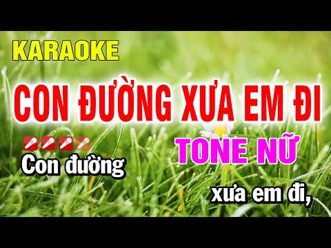 Con Đường Xưa Em Đi Karaoke Tone Nữ Nhạc Sống Dễ Hát | Nguyễn Linh