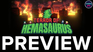 Terror of Hemasaurus - Retro city destruction with Monsters