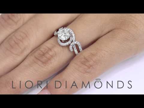 ER- 0905 - 1.69 Carat H-SI3 Natural Round Diamond Engagement Ring 18k Gold Vintage Style