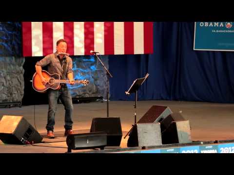 Bruce Springsteen at Charlottesville Obama For America Rally