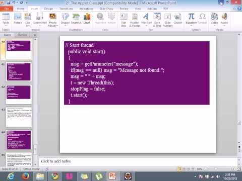 Java Applet Tutorial Pt1
