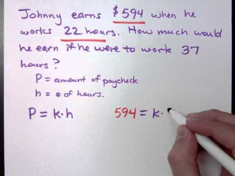 problem solving involving direct variation