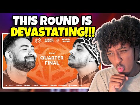 Yolow Reacts | MR. ANDROIDE 🇨🇱 vs ABO ICE 🇸🇦 | GRAND BEATBOX BATTLE 2023 | Solo Quarter Final