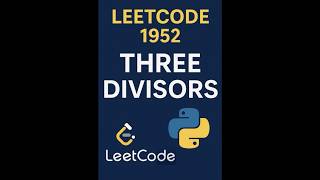 YouTube video 'LeetCode 1952 Three Divisors in Python | Easy Coding Tutorial for Beginners'