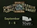 Ringling Bros Barnum Bailey Circus Ad 1993 First Performance In 40 Years Mark Of The QCA