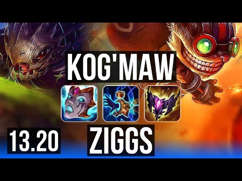 KOG'MAW vs ZIGGS (MID) | Comeback, Rank 9 Kog'Maw, 6/4/16 | KR Challenger | 13.20