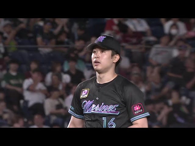 【7回表】最後は見逃し三振!! マリーンズ・種市篤暉 7回121球2失点の粘りの投球を見せる!! 2025年7月29日 千葉ロッテマリーンズ 対 東北楽天ゴールデンイーグルス