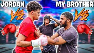 JAZZ CALLED HER BROTHER TO OUR HOUSE TO BOX JORDAN‼️🥊*INTENSE*