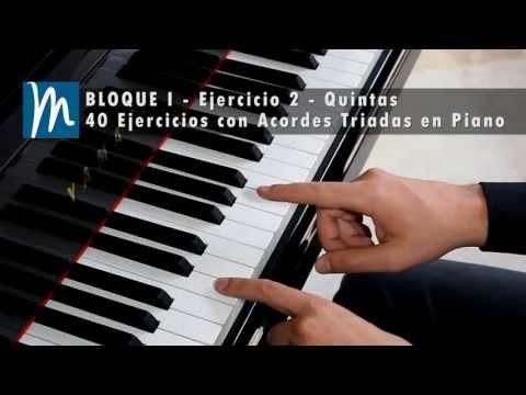 Acordes piano - Quintas justa y disminuidas - 40 Ejercicios con Acordes Triadas