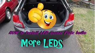 How to intall: Scion tC LED license plate Bulbs