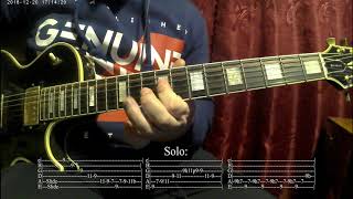 The Interrupters - On A Turntable (guitar cover with chords and solo tabs)