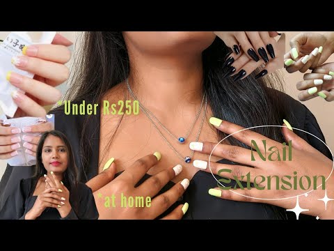 Nail extension at Home under Rs250 I First-time experience I Arifical nail Collection I Shilpi Suman