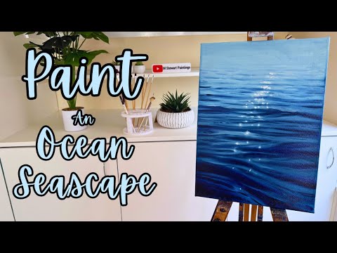How to paint a seascape oil painting tutorial for beginners / intermediate - Oil Painting Ocean