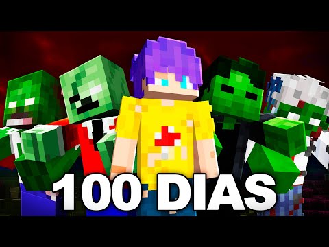 SOBREVIVI 100 DIAS EM UM APOCALIPSE ZUMBI NO MINECRAFT