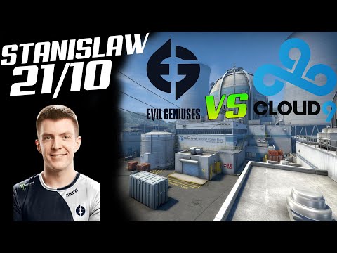 CSGO POV EVIL GENIUS STANISLAW(21/10) VS CLOUD9 NUKE ESL Pro League Season 12 North America